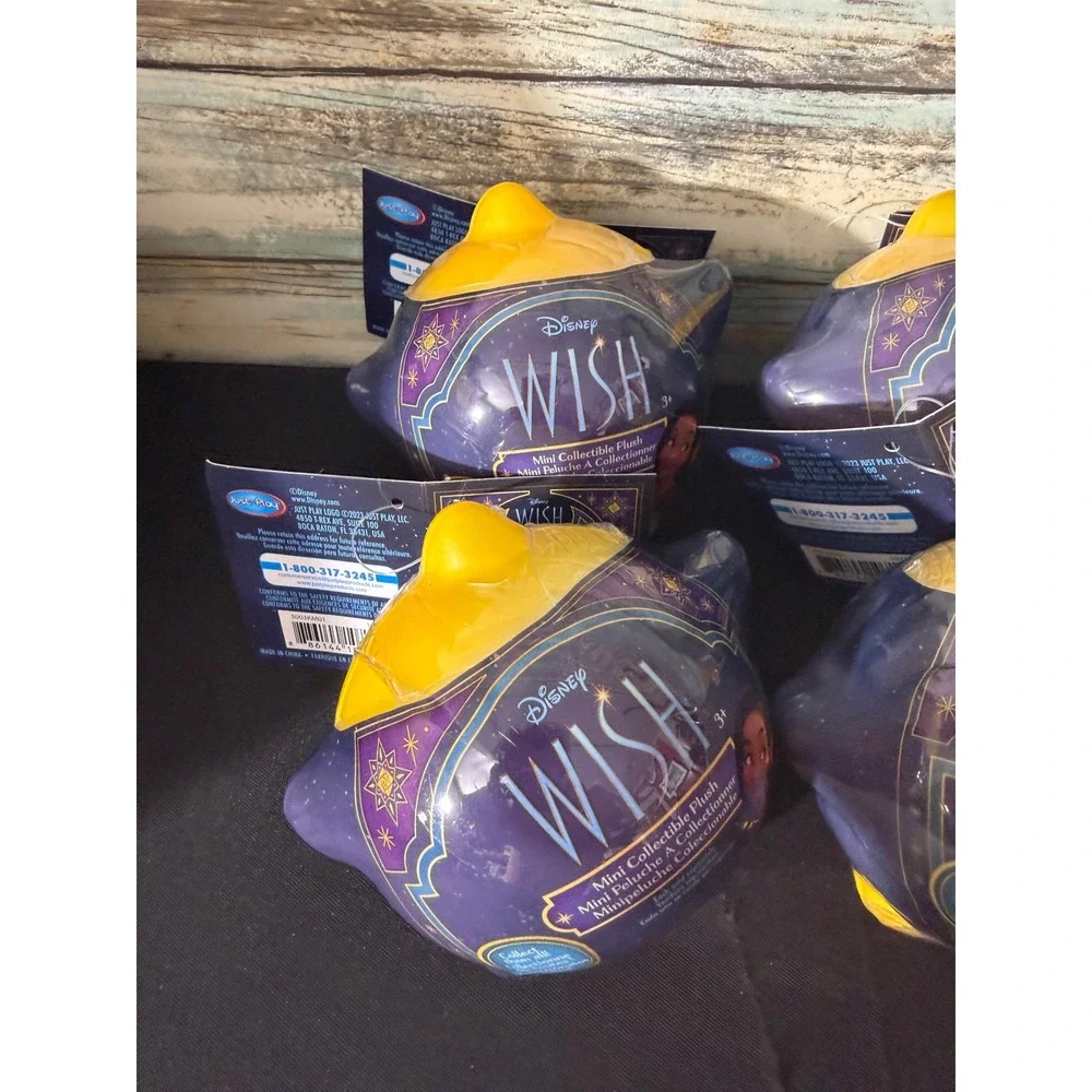 Disney‎ Wish Mini Collectible Plush Lot of 6 OS Purple Yellow NEW Blind Capsule